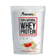 100% Natural whey protein bele čokolada jagoda 500g