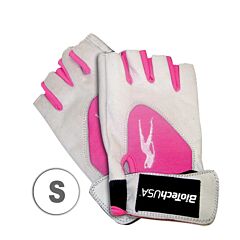 Pink Fit kožne rukavice belo/roze veličina S