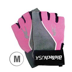 Pink Fit kožne rukavice sivo/roze veličina M